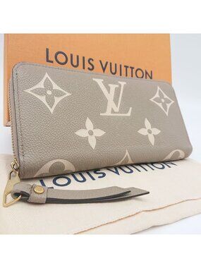 Louis Vuitton Zippy Wallet Empreinte Bi-Color Beige with Ic Chip Box